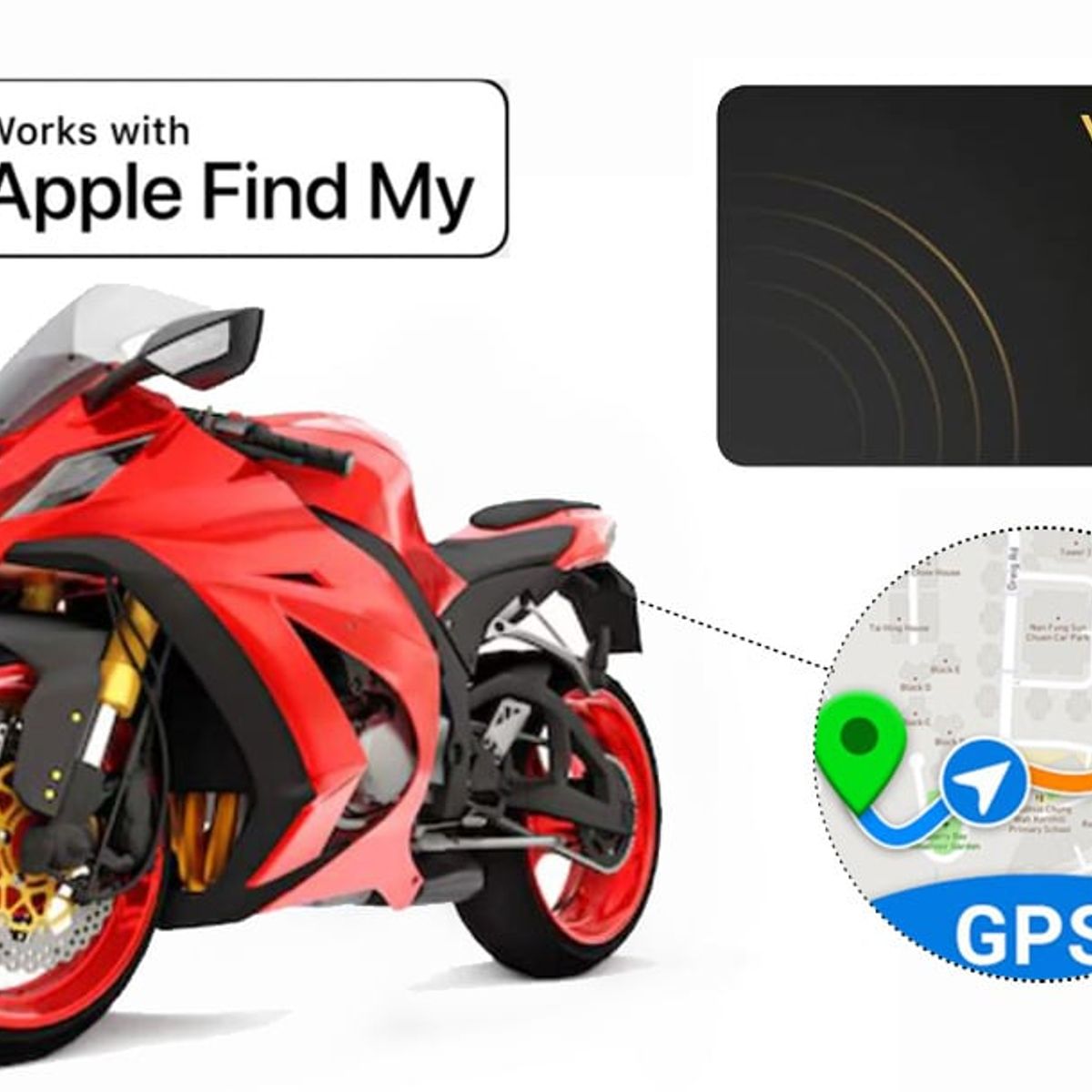 GENERICO - GPS Tarjeta para rastreo de Moto para Iphone