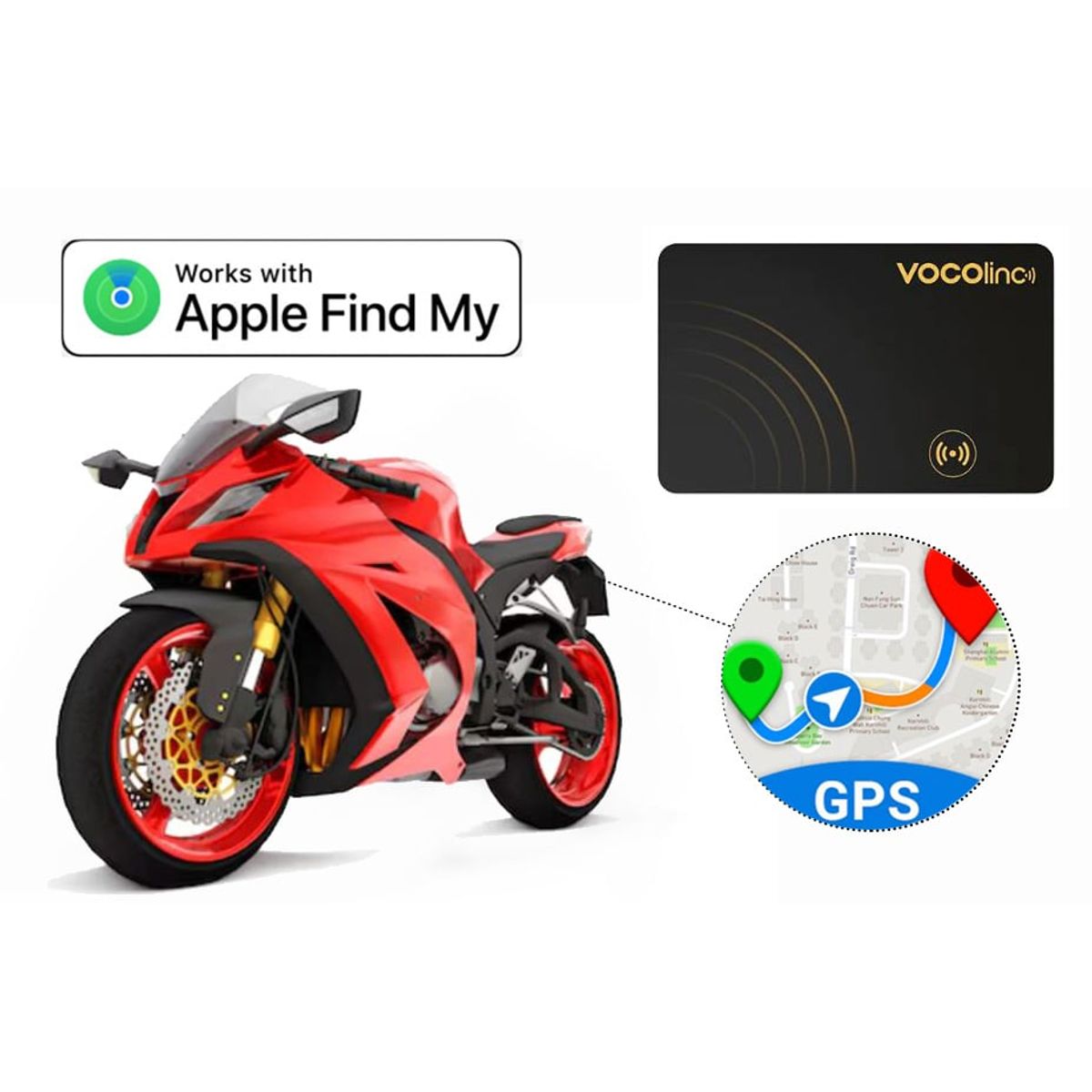 GENERICO - GPS Tarjeta para rastreo de Moto para Iphone