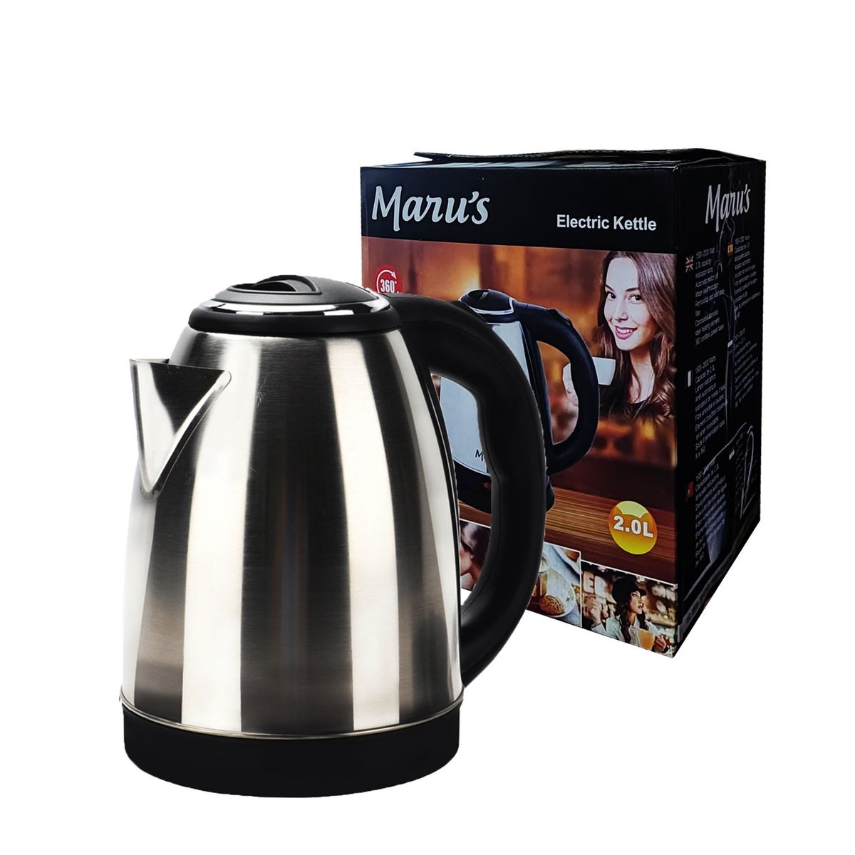 GENERICO - Hervidor Eléctrico 2 Litros 2000W Marus RSH-02 Acero