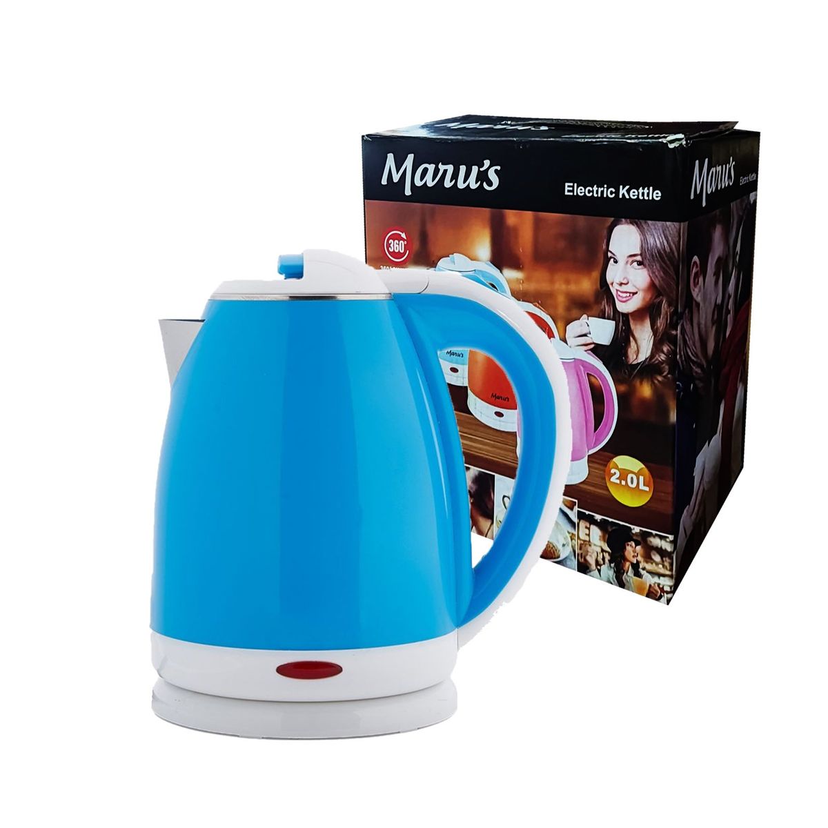 GENERICO - Hervidor Eléctrico 2 Litros 2000W Marus RSH-01 Celeste