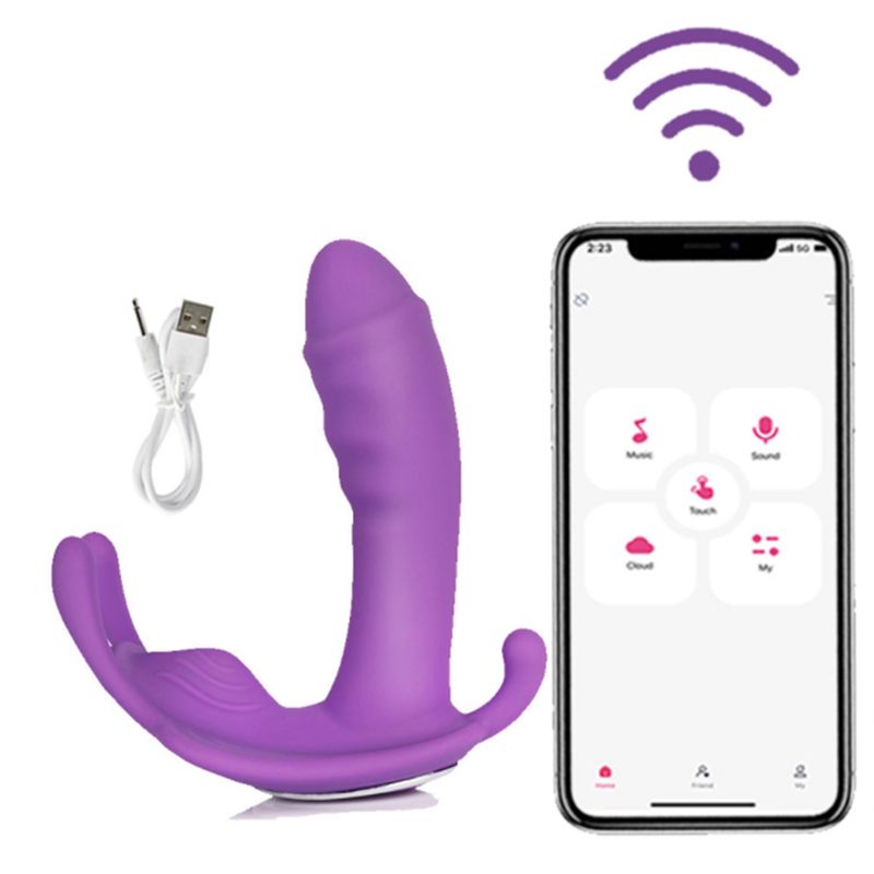 GENERICO - Vibrador con Dildo Uso con APP - Morado