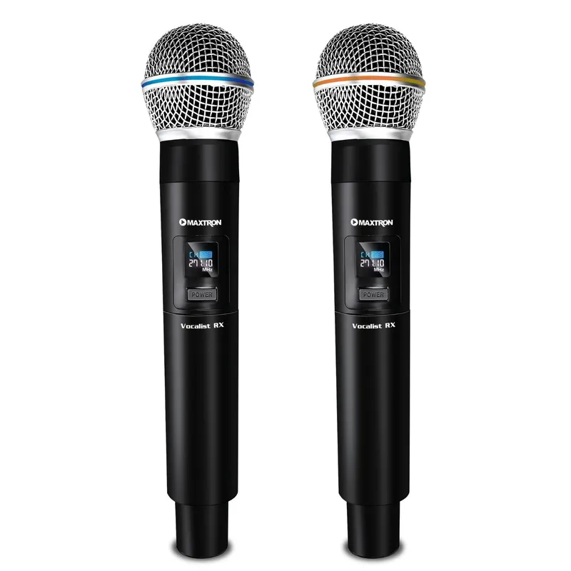 MAXTRON - Micrófono Dual Maxtron MX7238RX Vocalist UHF Recargable Tipo C