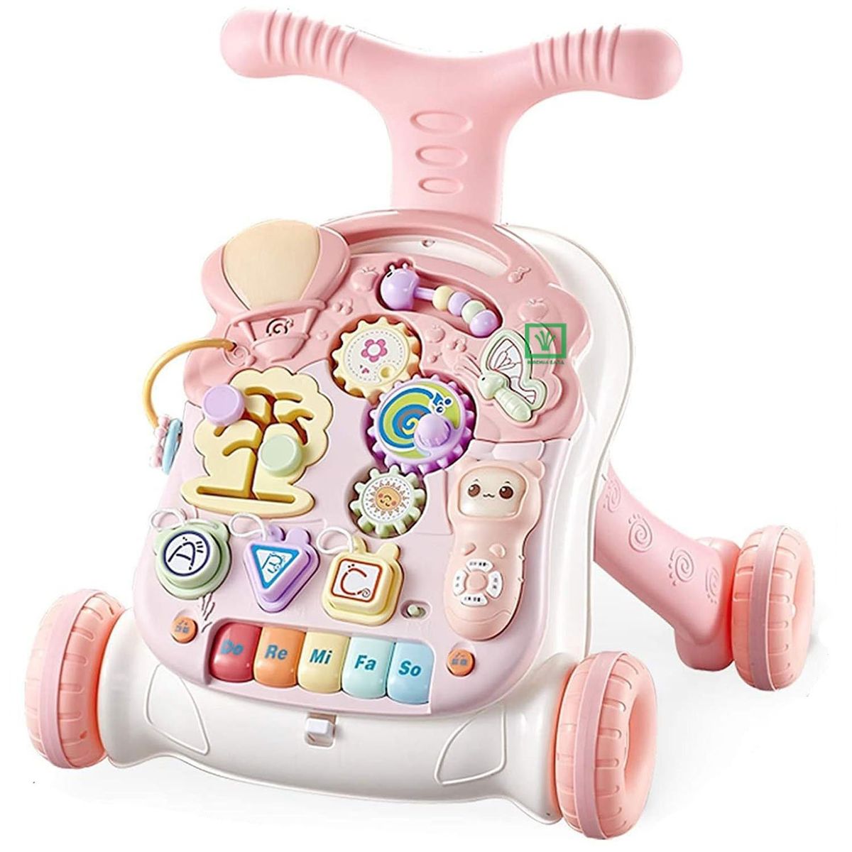 IDEAL - Andador Y Mesa Actividades Para Bebés 2 En 1 Rosado