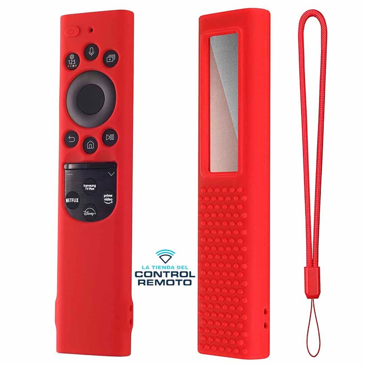 CASE - Fundas Protector de Control Samsung Qled Solar 2022 – Rojo