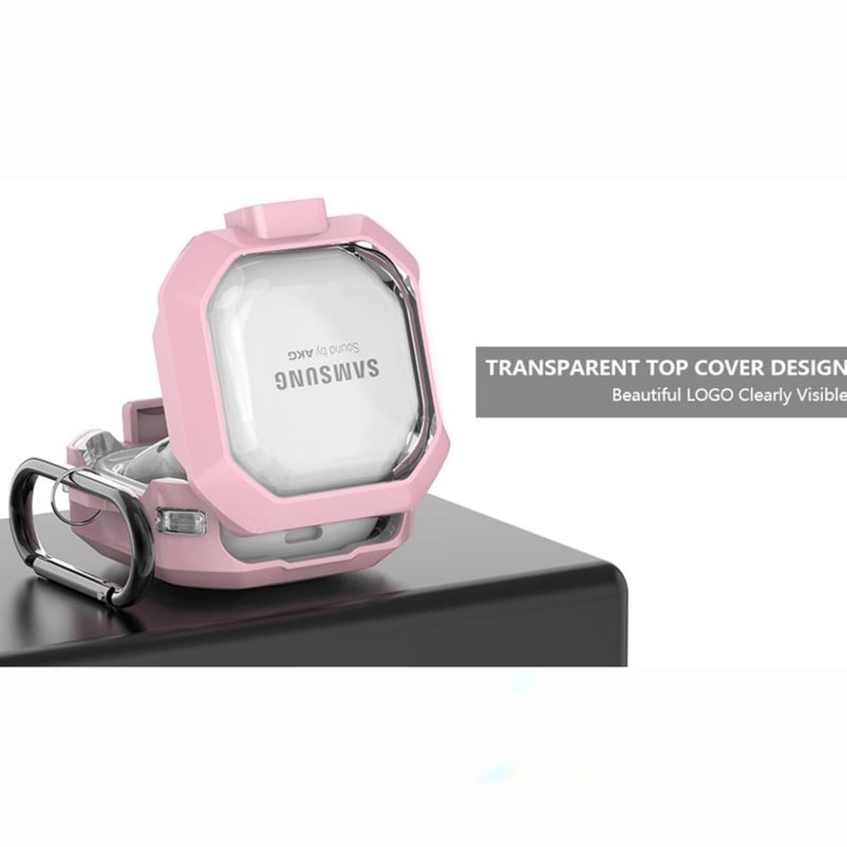 GENERICO - Case o Cover Transparente Para Samsung Buds FE - Rosa