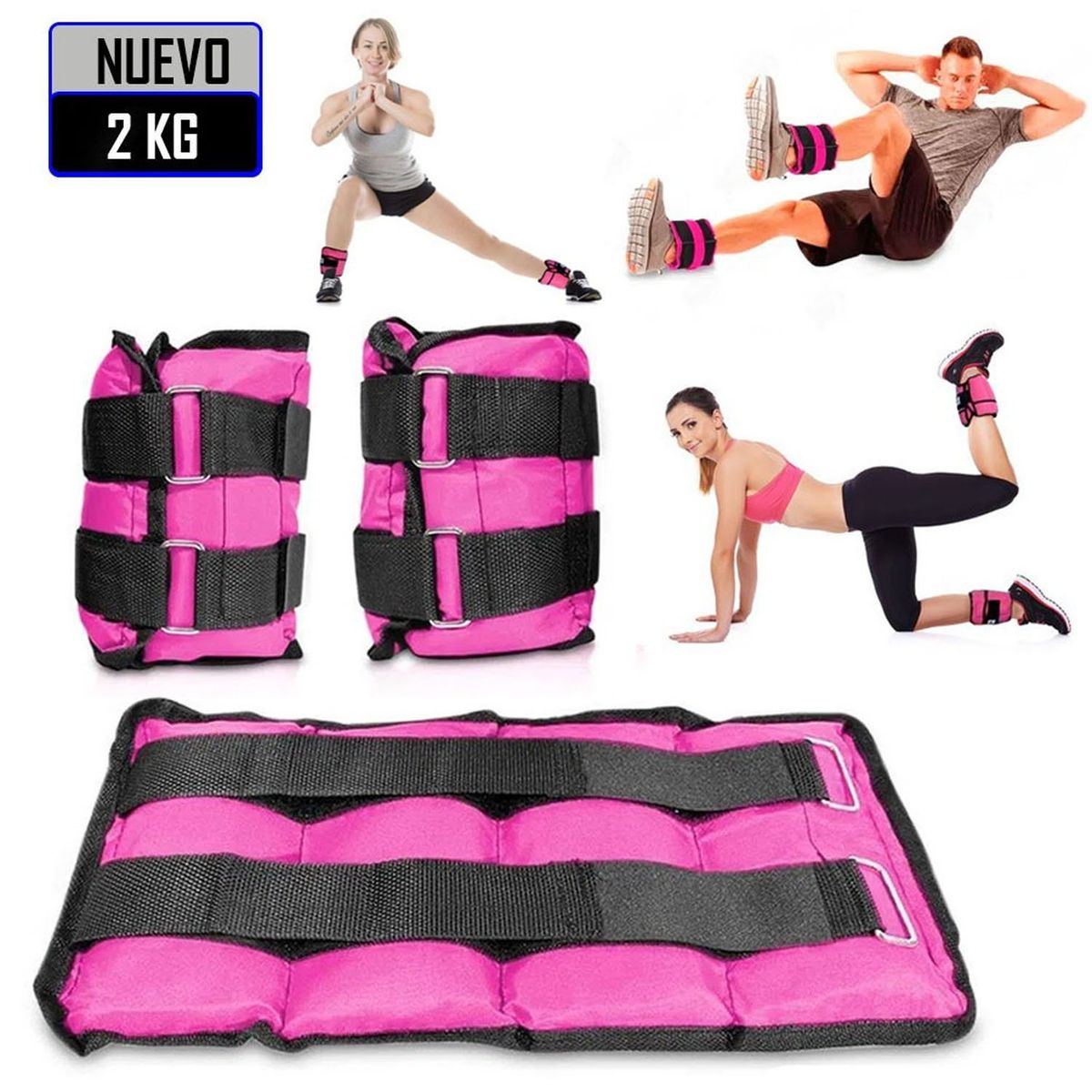 FINIS - Pesas Muñequeras Tobilleras Peso de 2 kg Pack 2 Unidades