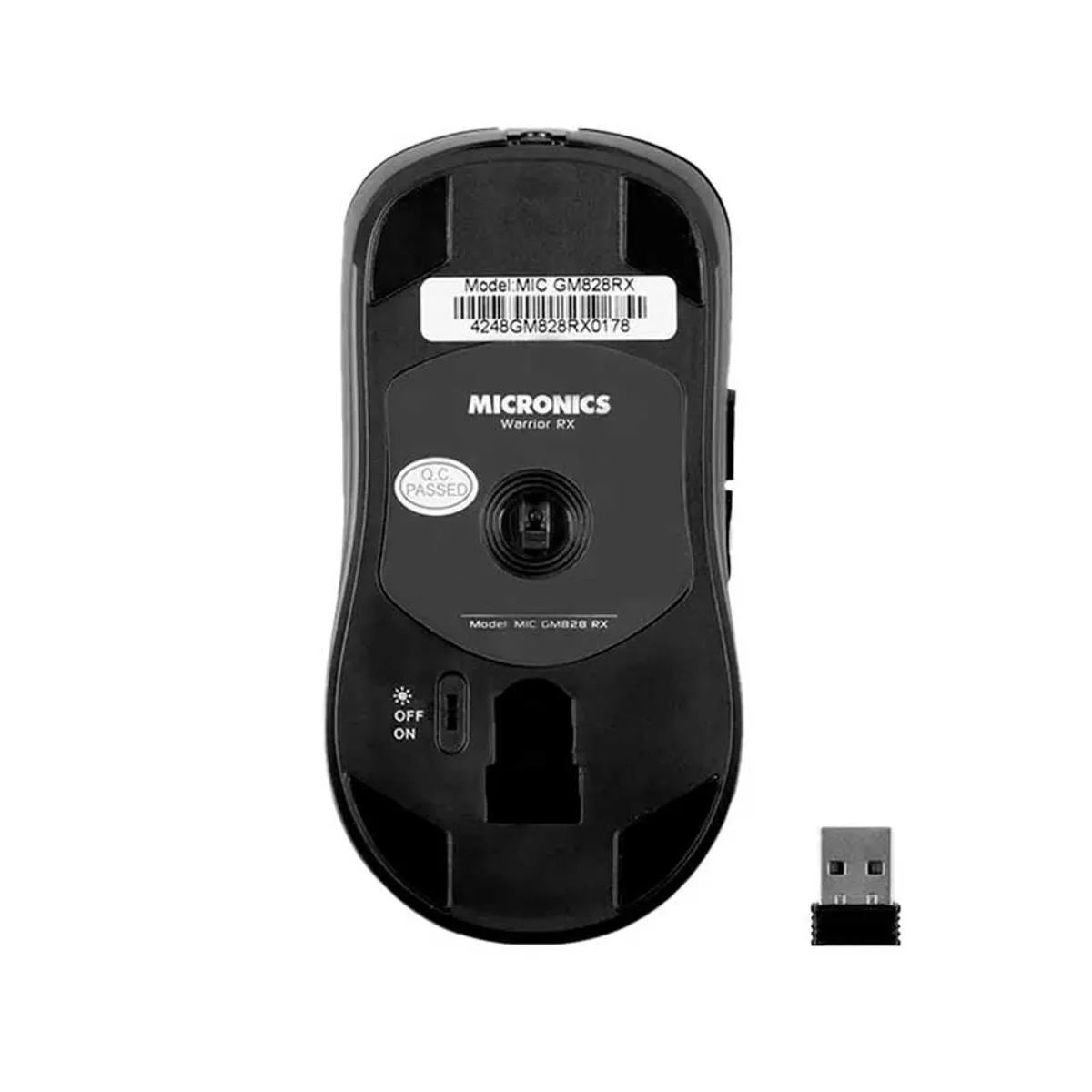 MICRONICS - Mouse MICRONICS WARRIOR RX MICGM828RX Inalambrico 1600 Dpi Rgb Negro