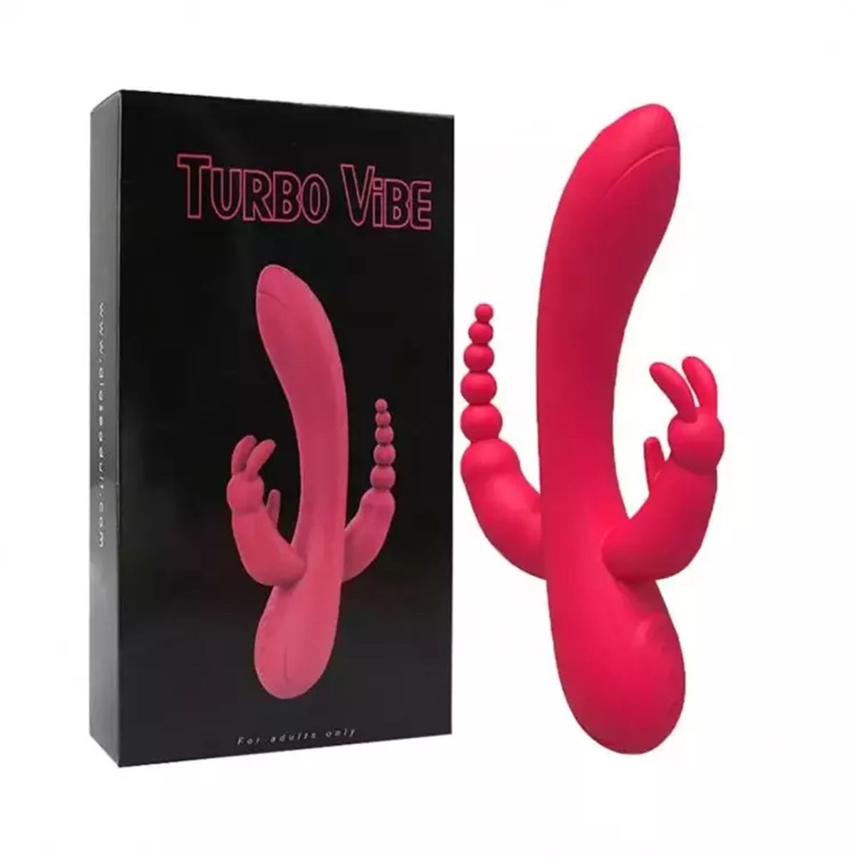GENERICO - Vibrador Dildo Multifuncional de Estimulación Clítoris - Rojo