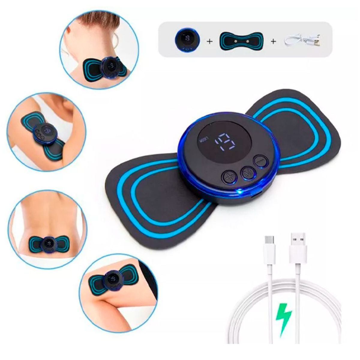 GENERICO - Masajeador Mariposa Electrico Parche para el Cuerpo