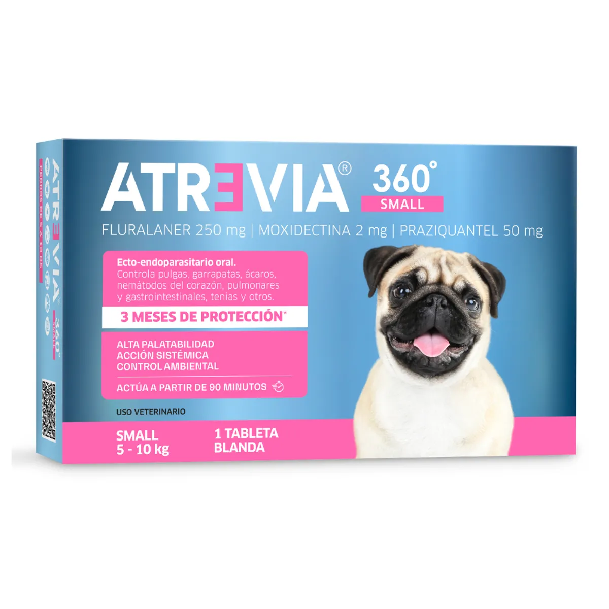 ATREVIA - Antipulgas Para Perro Atrevia 360° 5 -10 kg x1 Tableta