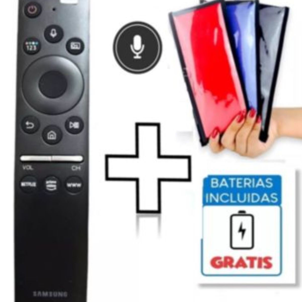UNIVERSAL - Control Remoto Samsung Con comando Voz Bn59-01330  Funda