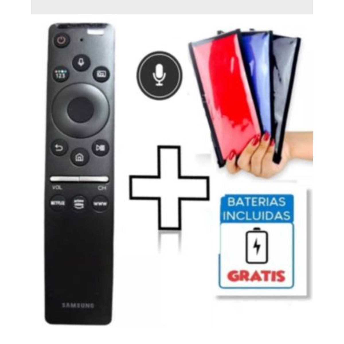 UNIVERSAL - Control Remoto Samsung Con comando Voz Bn59-01330  Funda