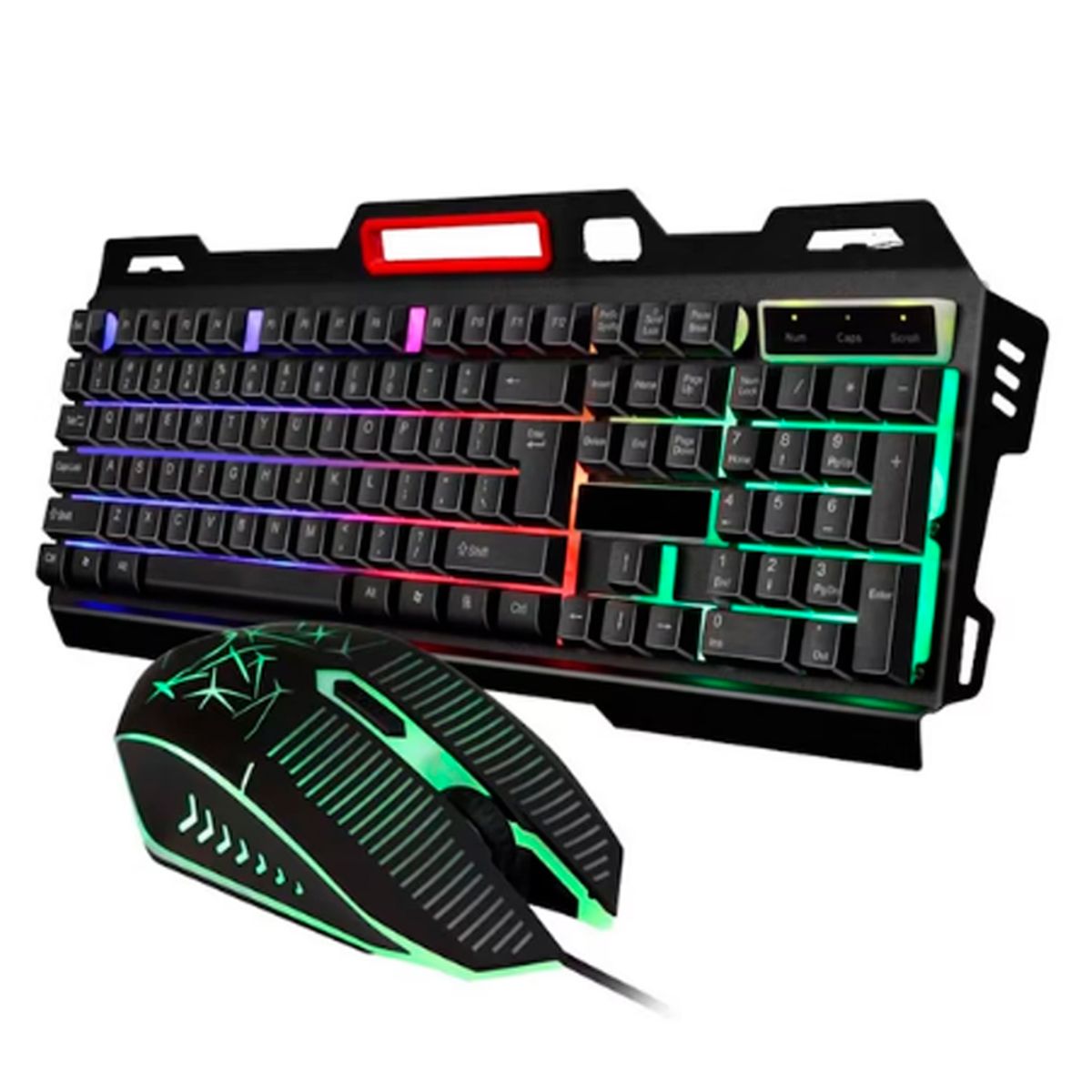 SEISA - Teclado y Mouse Gamer USB Retroiluminado Luces Led RGB Seisa Original