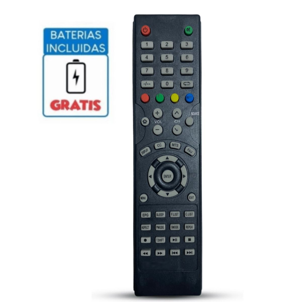 UNIVERSAL - Control remoto kioto para smart tv led  Pilas