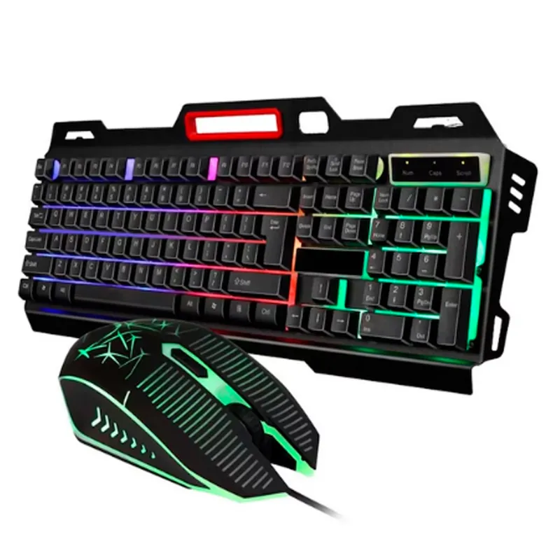 SEISA - Teclado y Mouse Gamer USB Retroiluminado Luces Led RGB Seisa Original