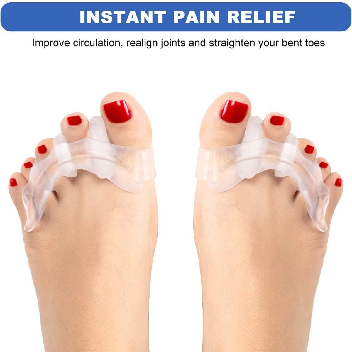 GENERICO - Separador 5 dedos pie gel par