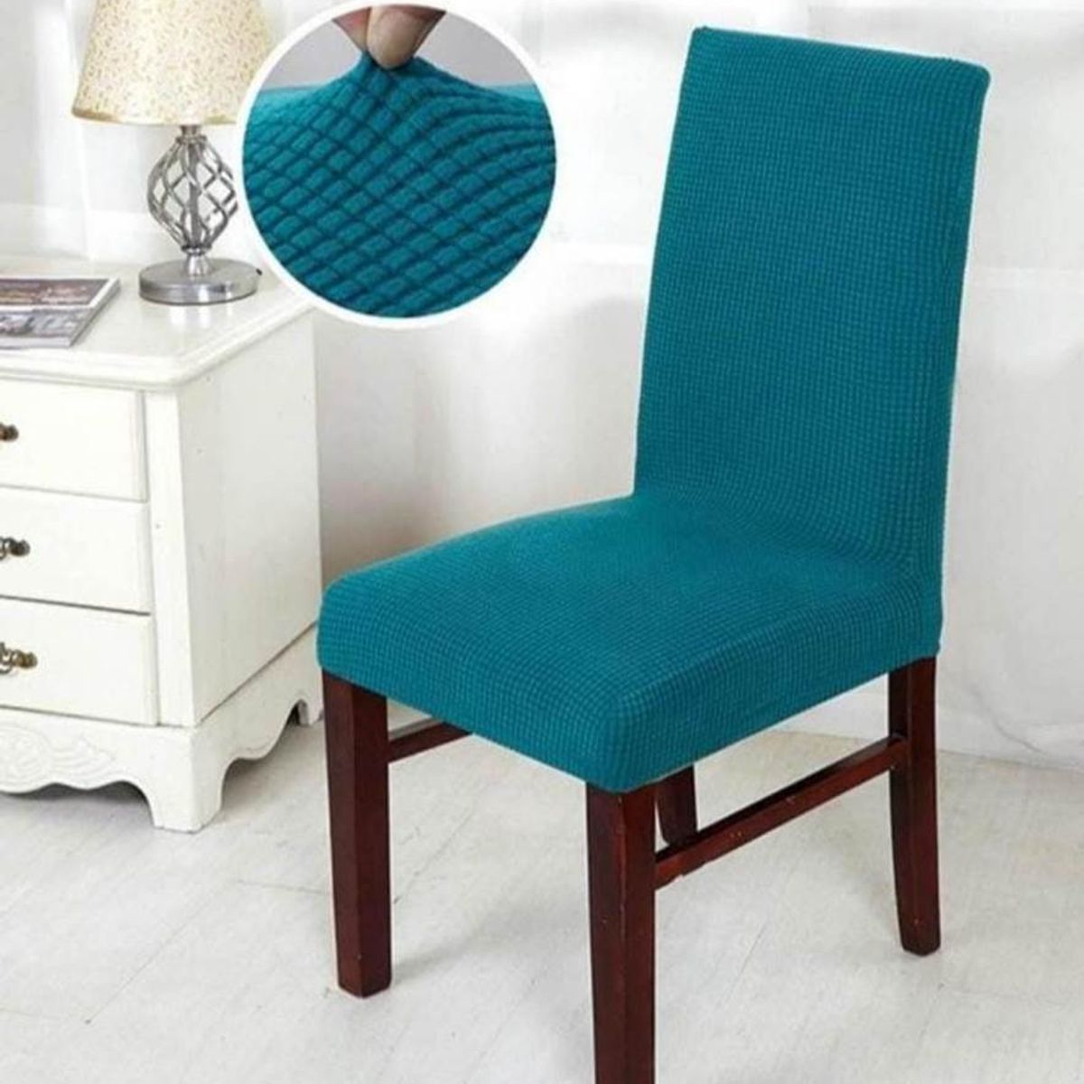 GENERICO - Funda De Silla De Comedor Ajustable Elástica-6PCS COBALTO