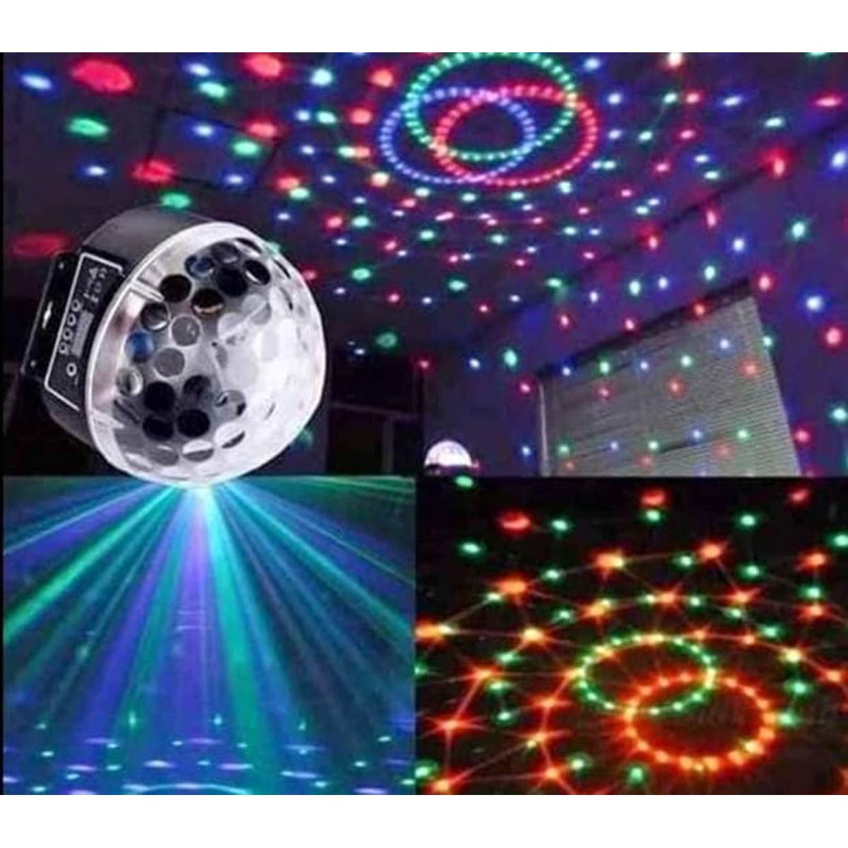 GENERICO - Bola parlante mp3 luces disco sicodélicas + usb control remoto A1