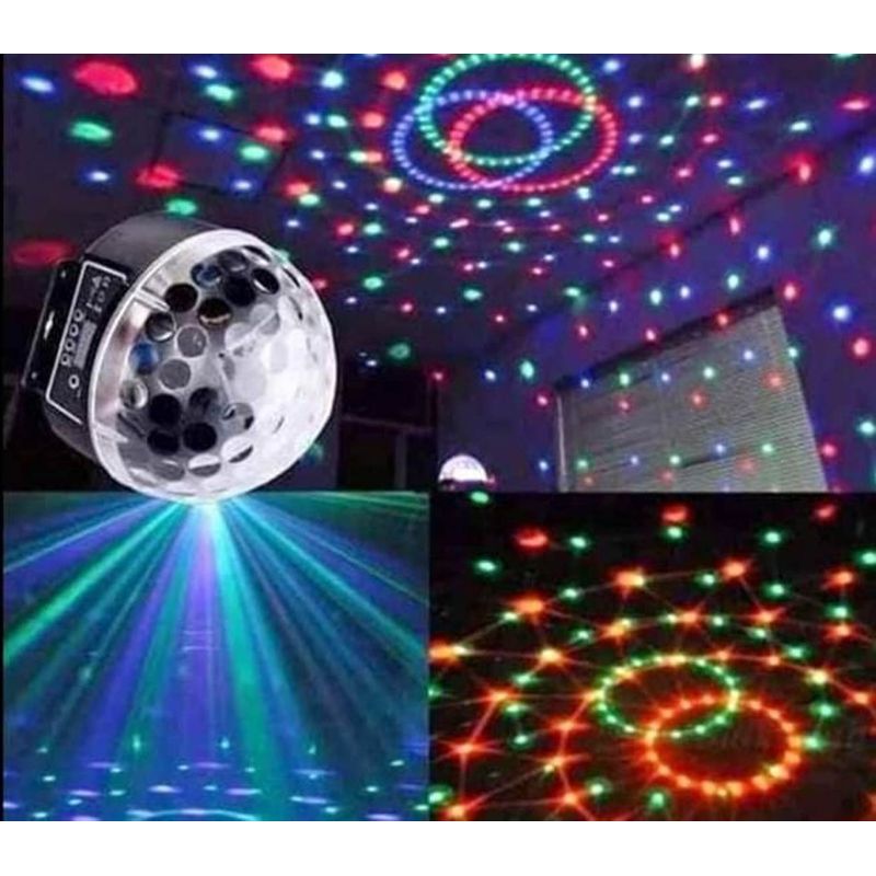 GENERICO - Bola parlante mp3 luces disco sicodélicas + usb control remoto A1