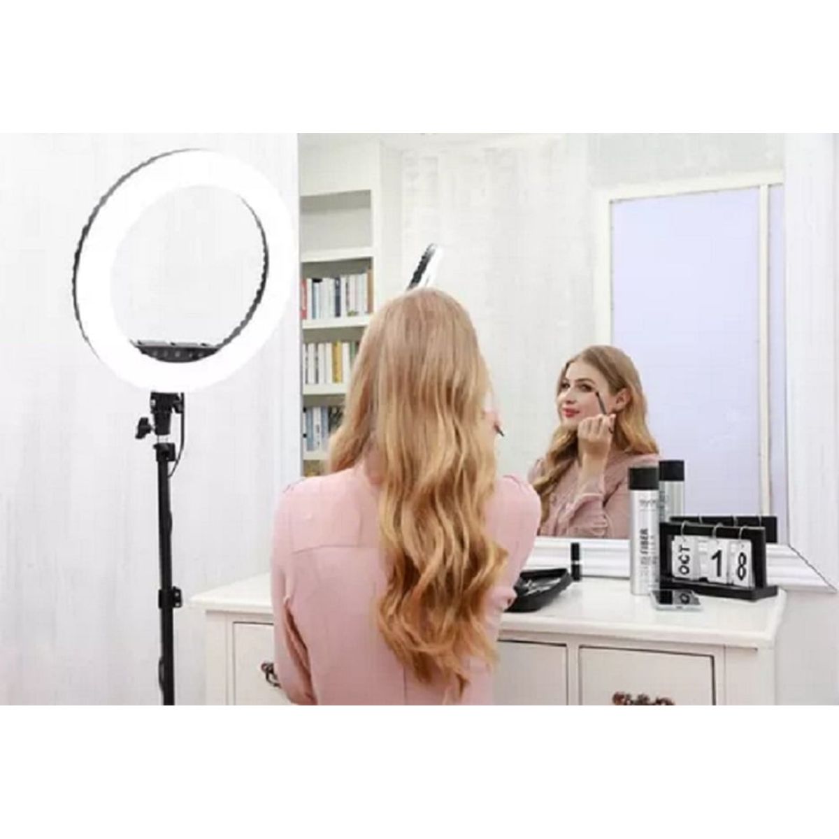 GENERICO - Aro Anillo Luz Led 46 cm Táctil Fotografía y Video + Trípode + Control