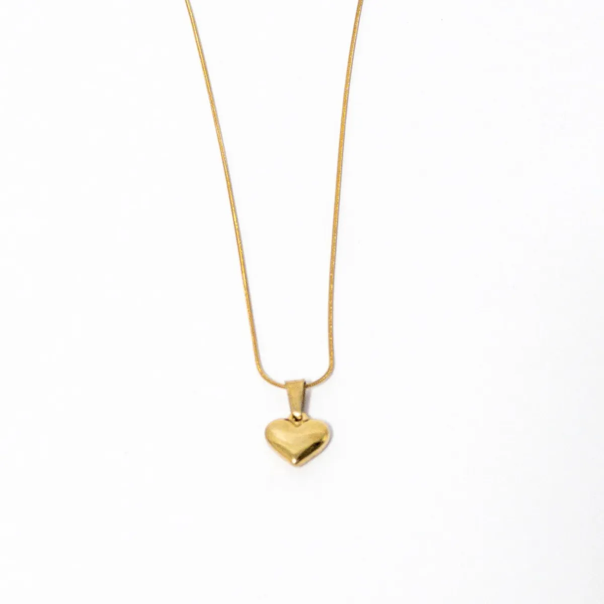 GENERICO - Pack Collar con corazón & Puñera con corazón - Dorado - Naif Jewelry