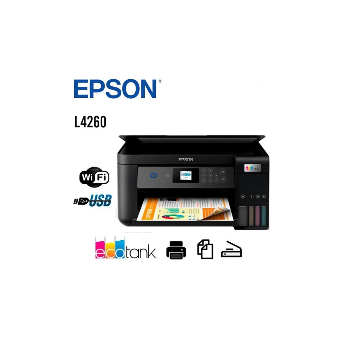 EPSON - Impresora multifuncional epson ecotank l4260 duplex a4 wifi ciss
