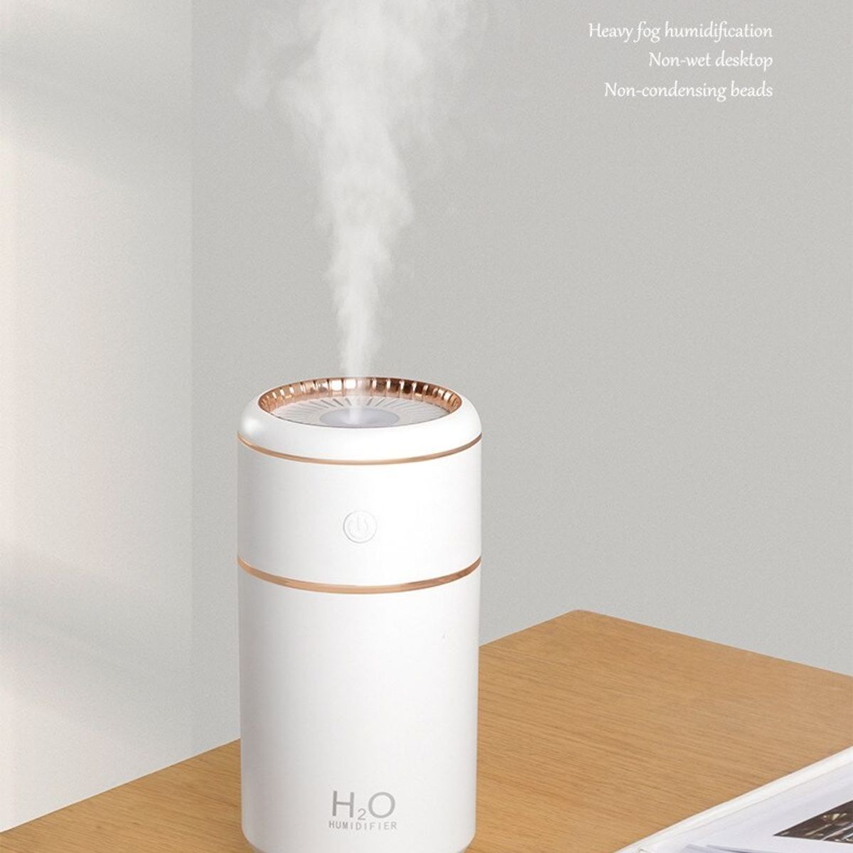 GENERICO - Humidificador Difusor Geller Blanco con luces Led - 350ml