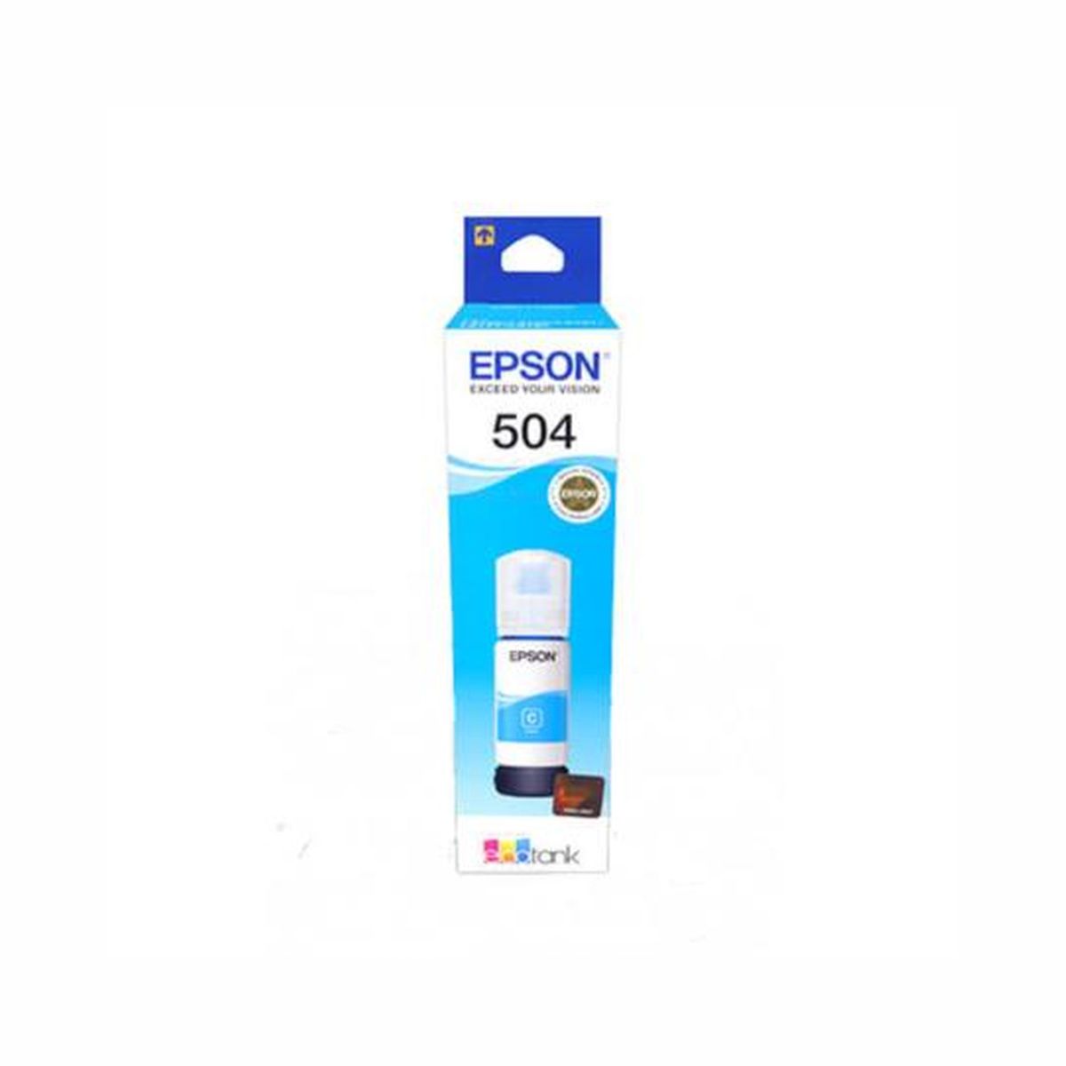 EPSON - Botella tinta EPSON T504 T504220 504 azul cian serie L 100% original