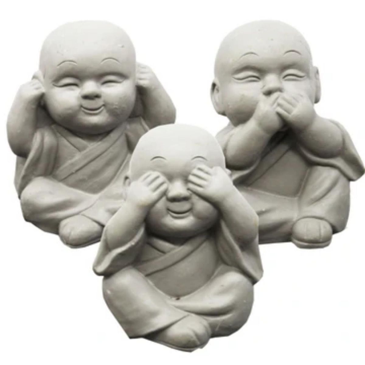 GENERICO - Packx3 Figura Decorativa Buda Feliz 9cm