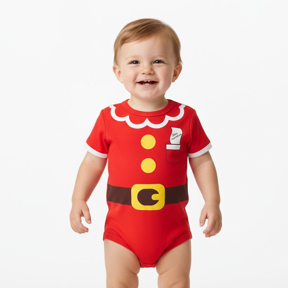 GENERICO - Body Navideño Papa Noel de Algodón Pima