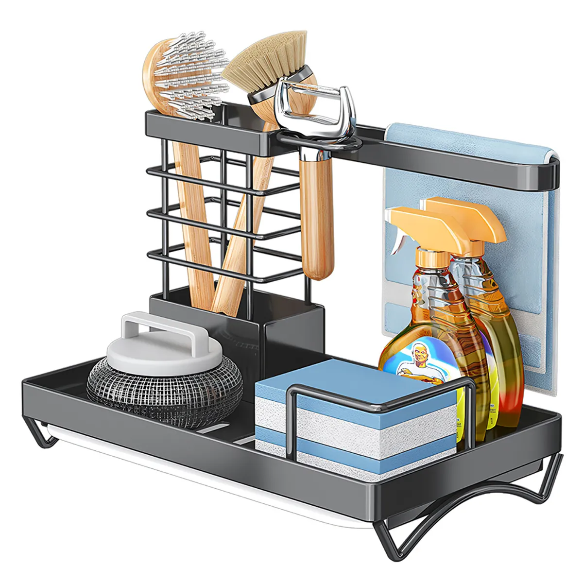 KELLER - Organizador Escurridor Multiuso Elegante para Lavadero Cocina Baño A6V