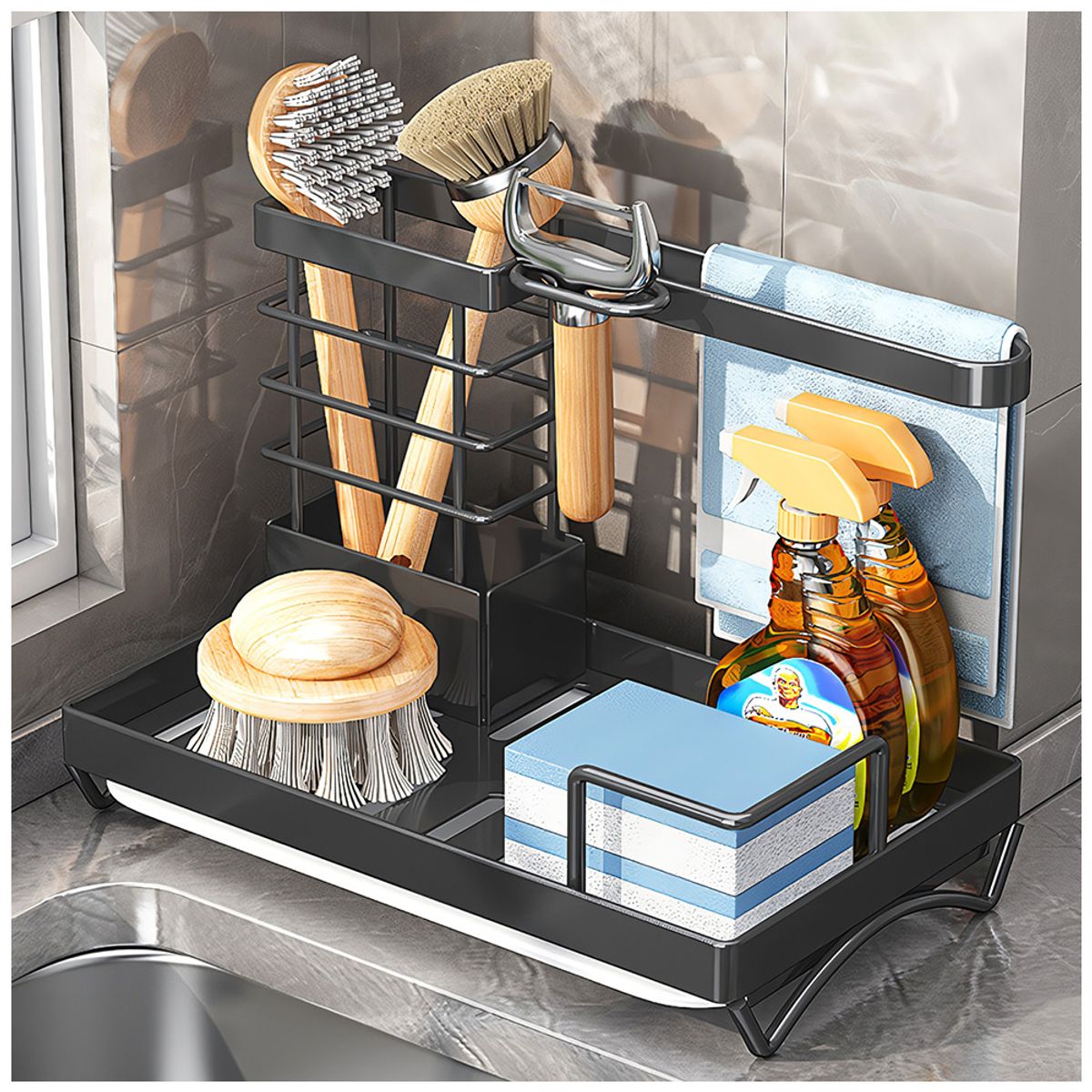 KELLER - Escurridor Organizador para Lavadero A6V
