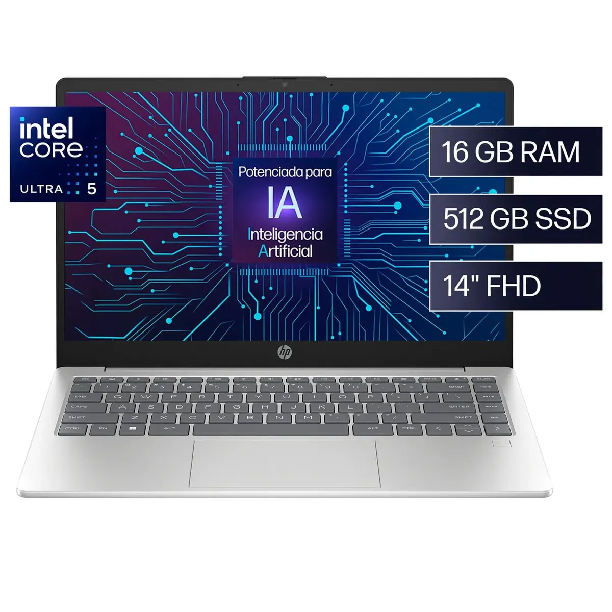 HP - Laptop HP 14-ep1000la Intel Core Ultra 5-125H 16GB 512GB IA