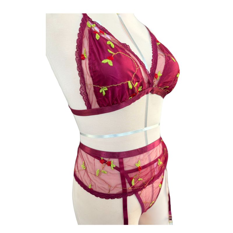 GENERICO - CONJUNTO DE LENCERIA, ROPA INTIMA 4 PIEZAS