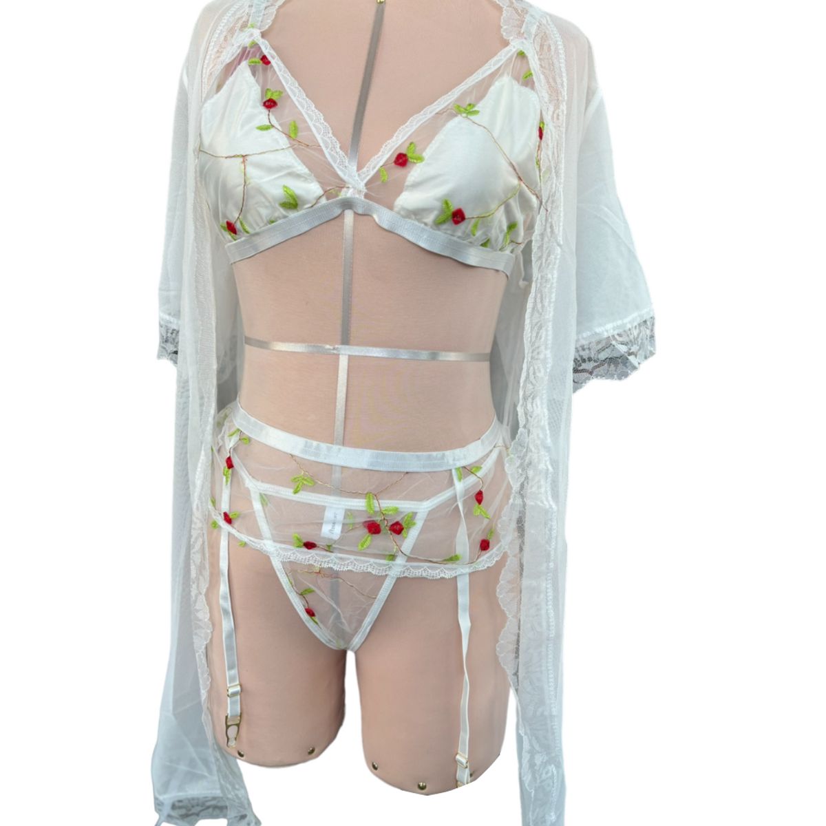 GENERICO - CONJUNTO DE LENCERIA, ROPA INTIMA 4 PIEZAS