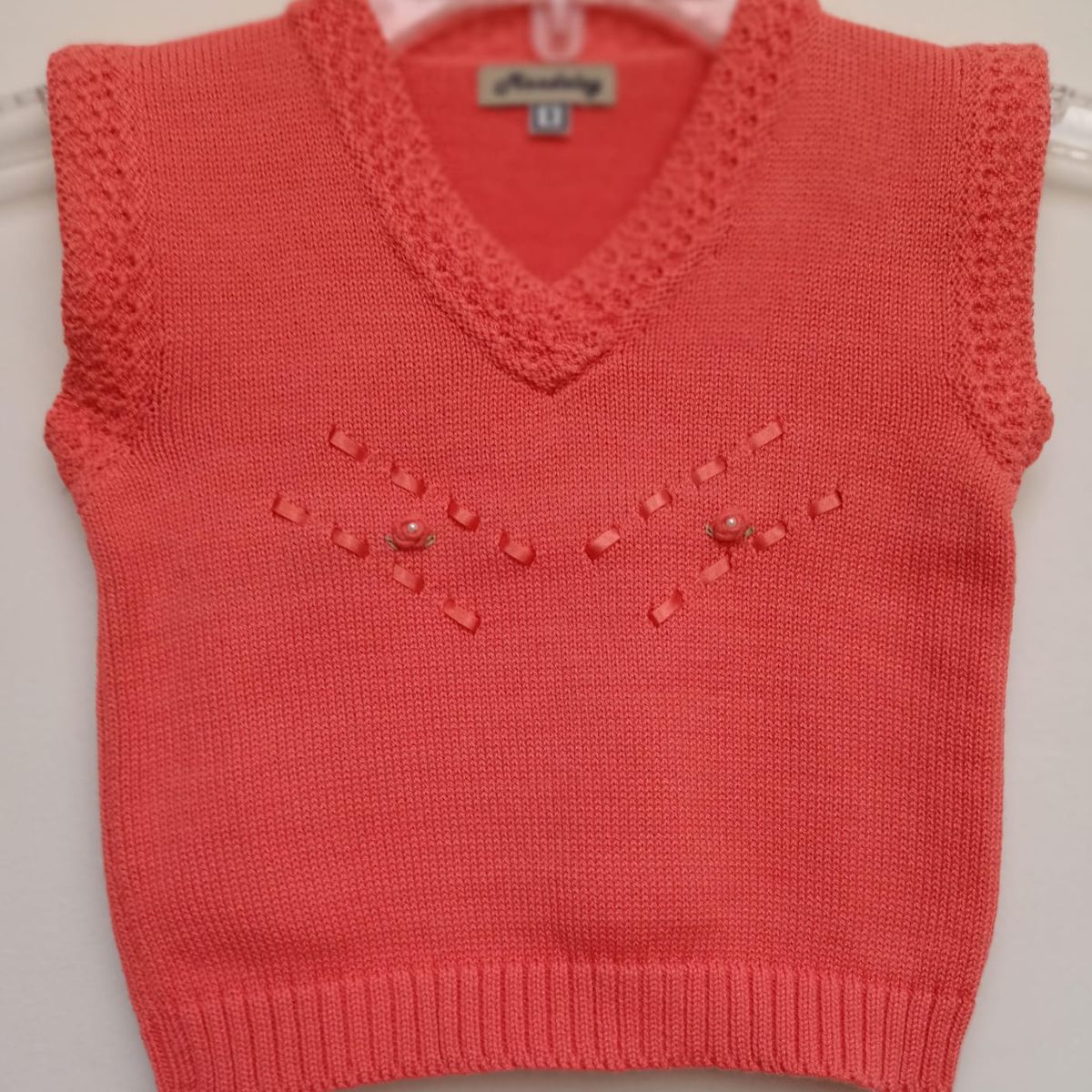 GENERICO - PULLOVER CHALECO NIÑA MELON MANDALAY KNITS