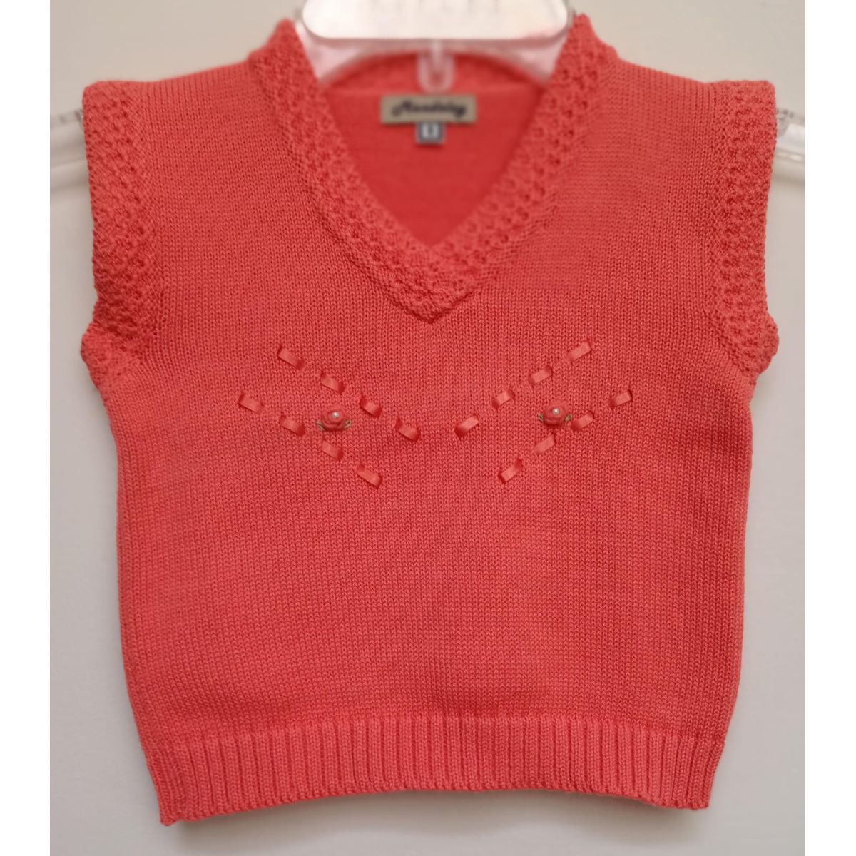 GENERICO - PULLOVER CHALECO NIÑA MELON MANDALAY KNITS