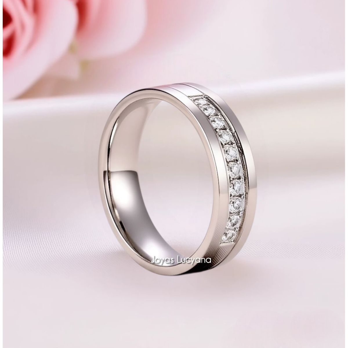 LUCYANA JOYAS Y ACCESORIOS - Aros de Matrimonio Parejas Mujer Plateado - Joyas Lucyana