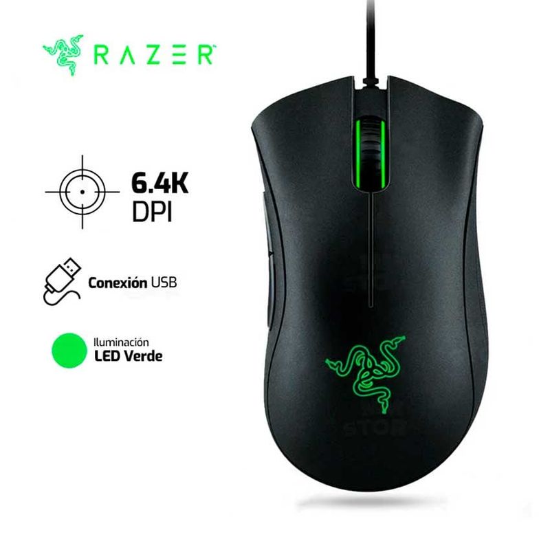 RAZER - Mouse Razer DEATHADDER ESSENTIAL 6,400 Dpi Negro
