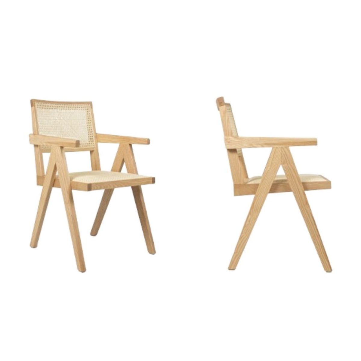 NIHM - Silla de Comedor Sandama de Madera Natural