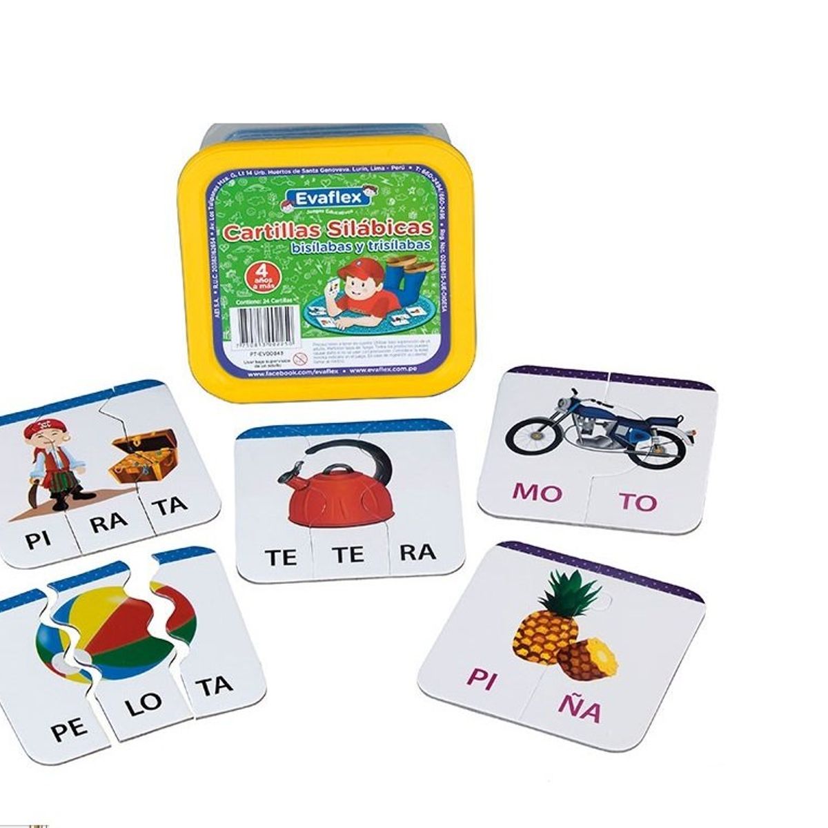 GENERICO - Juego Didáctico Evaflex Cartillas Silábicas