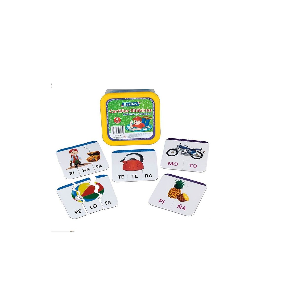 GENERICO - Juego Didáctico Evaflex Cartillas Silábicas