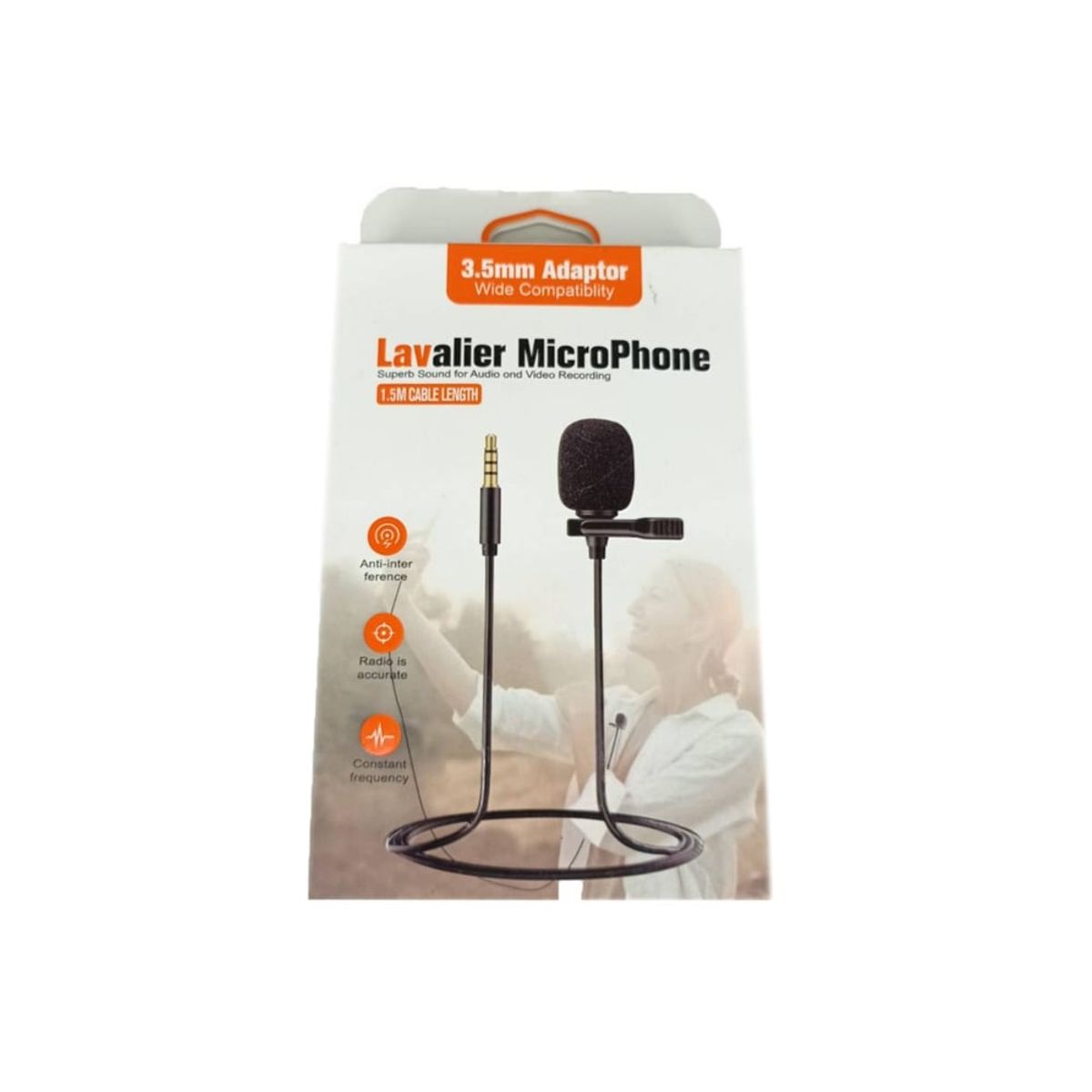GENERICO - Micrófono Solapero Lavalier 3.5 mm para Celular y PC con Gancho