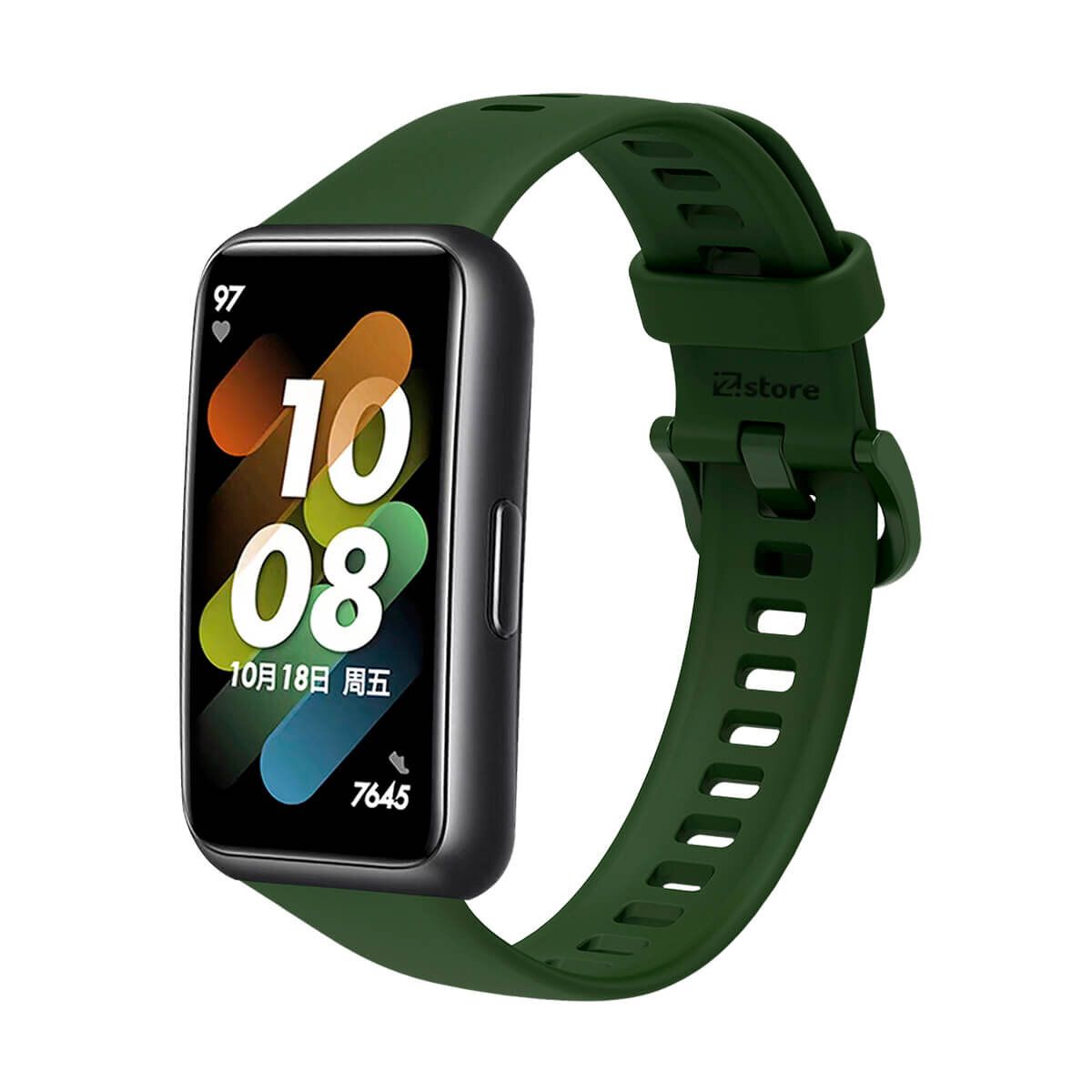GENERICO - Correa Silicona para HUAWEI WATCH BAND 6 - Verde Militar