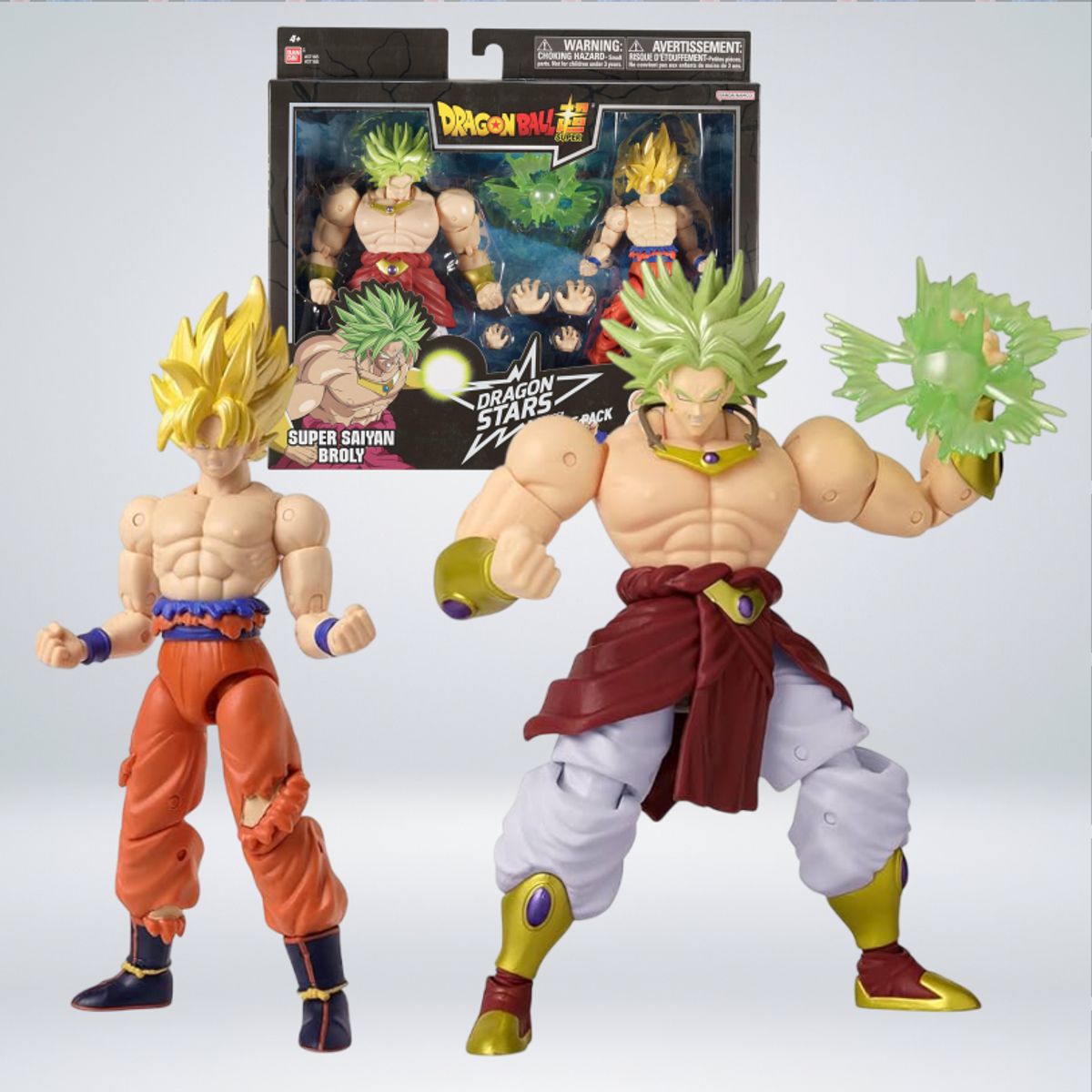 BANDAI NAMCO - FIGURAS DRAGON STAR SUPER SAIYAN BROLY SUPER  VS SAIYAN GOKU