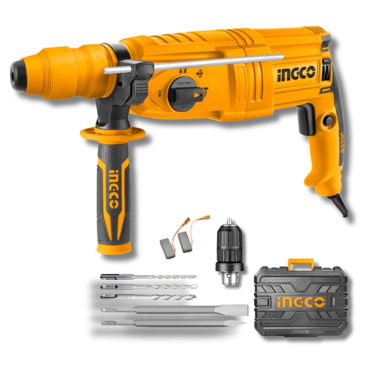 INGCO TOOLS - Rotomartillo SDS Plus 800w 2.5 Joules incluye adaptador Ingco