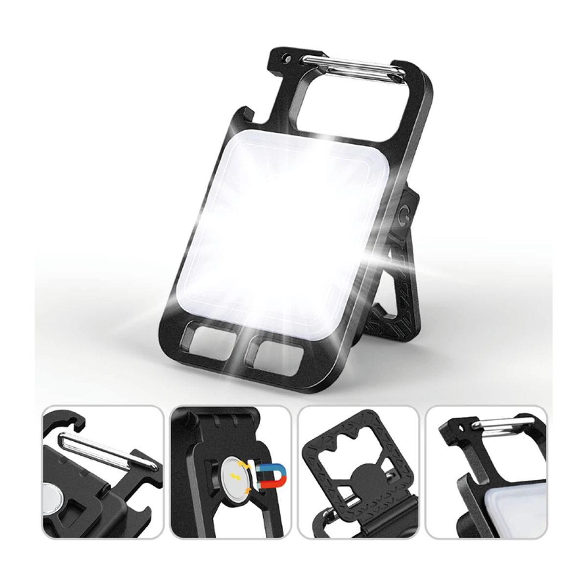 GENERICO - Mini Linterna Llavero con Luz Led Recargable