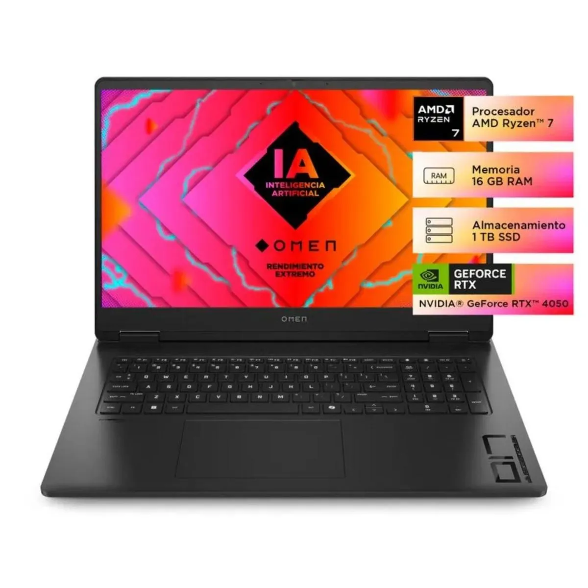 HP - Laptop Hp Omen 17-db0006la Amd Ryzen 7 16gb 1tb Rtx4050 I A