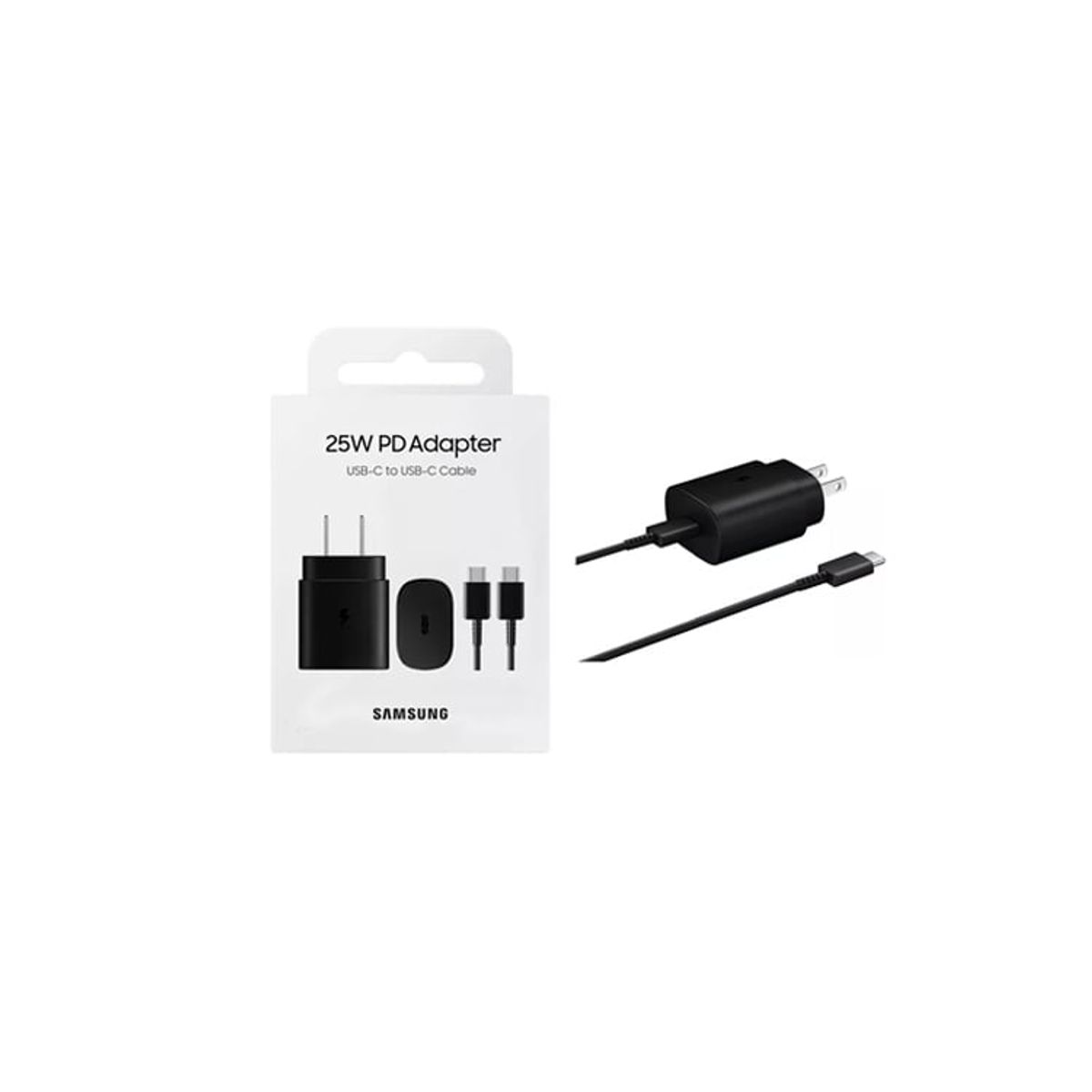 SAMSUNG - Cargador Samsung USB C de 25W con Cable para Galaxy A34 Negro