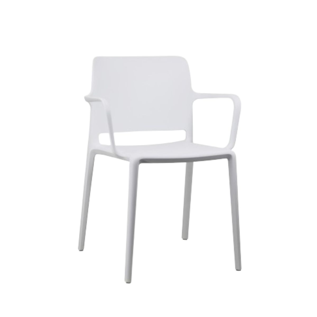 NIHM - Silla de Comedor Maviiz con Reposabrazos Blanca